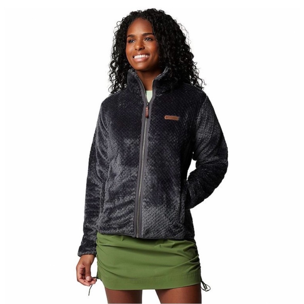 Columbia Fireside Sherpa Gray Jacket- womens size medium